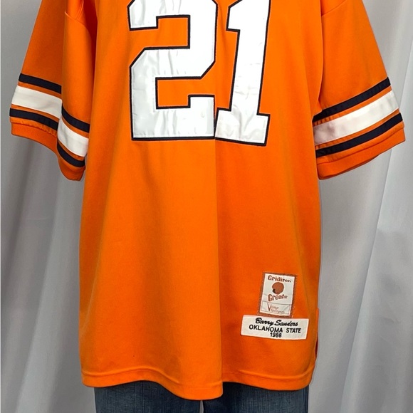 XXL/52 Barry Sanders Gridiron Greats Oklahoma State Throwback Vintage Jersey - Picture 3 of 9